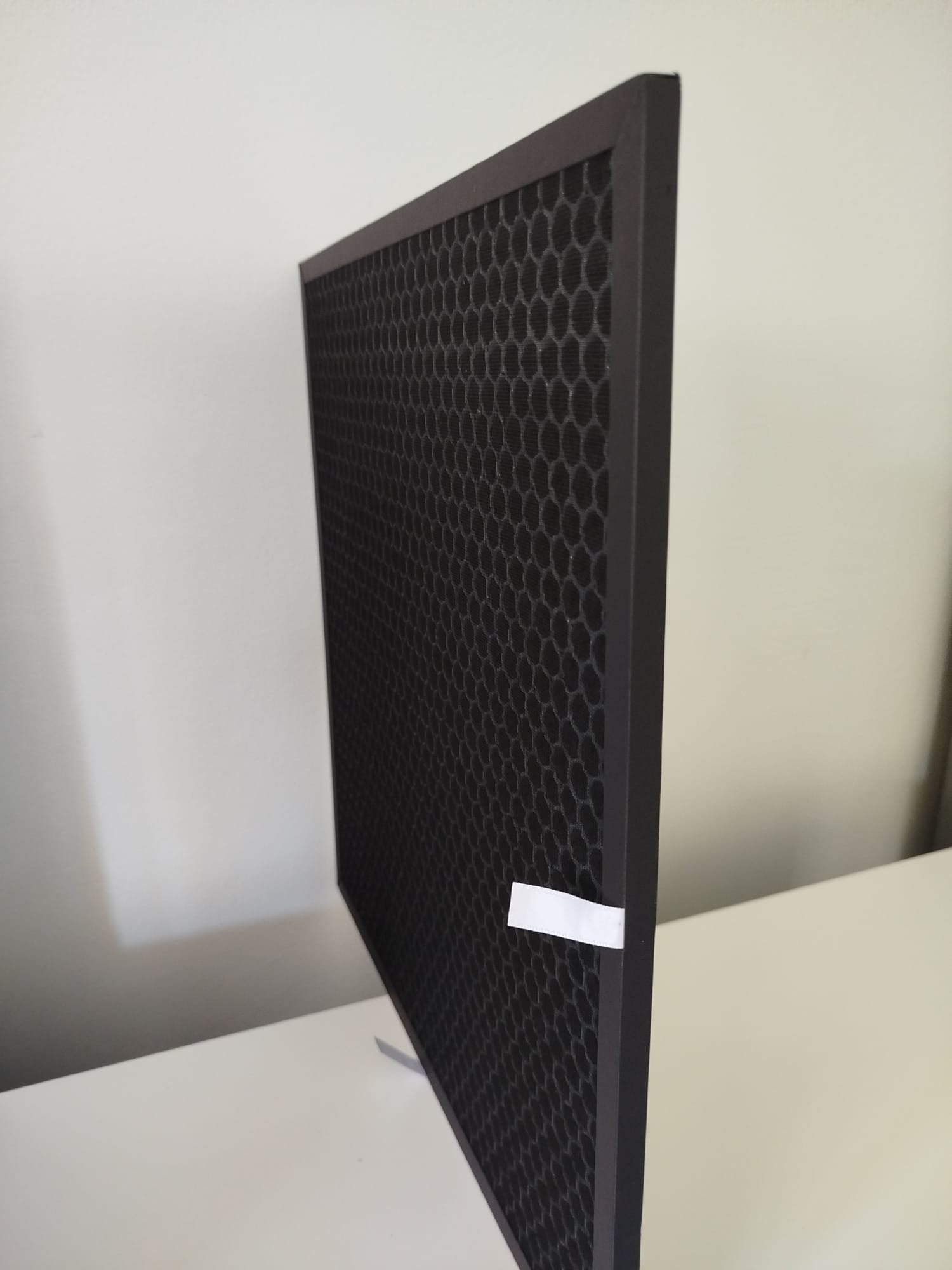 Activated carbon filter — side view showing depth