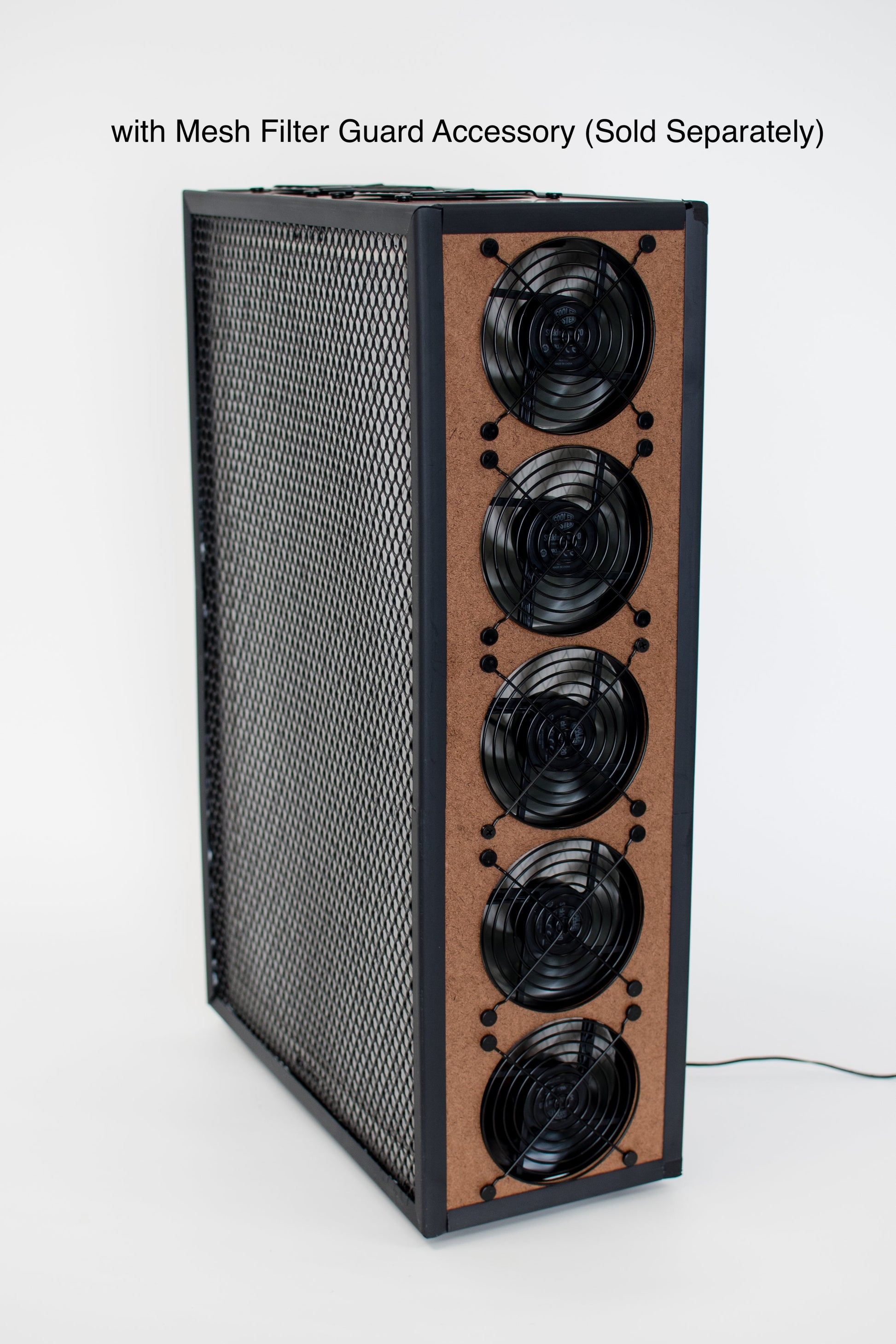 Luggable 5-Fan model compact air cleaner for allergies